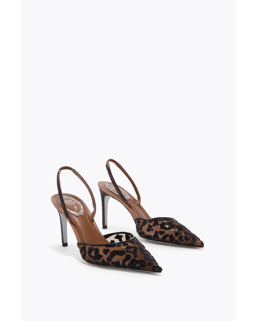Rene Caovilla White Allura Slingback 80