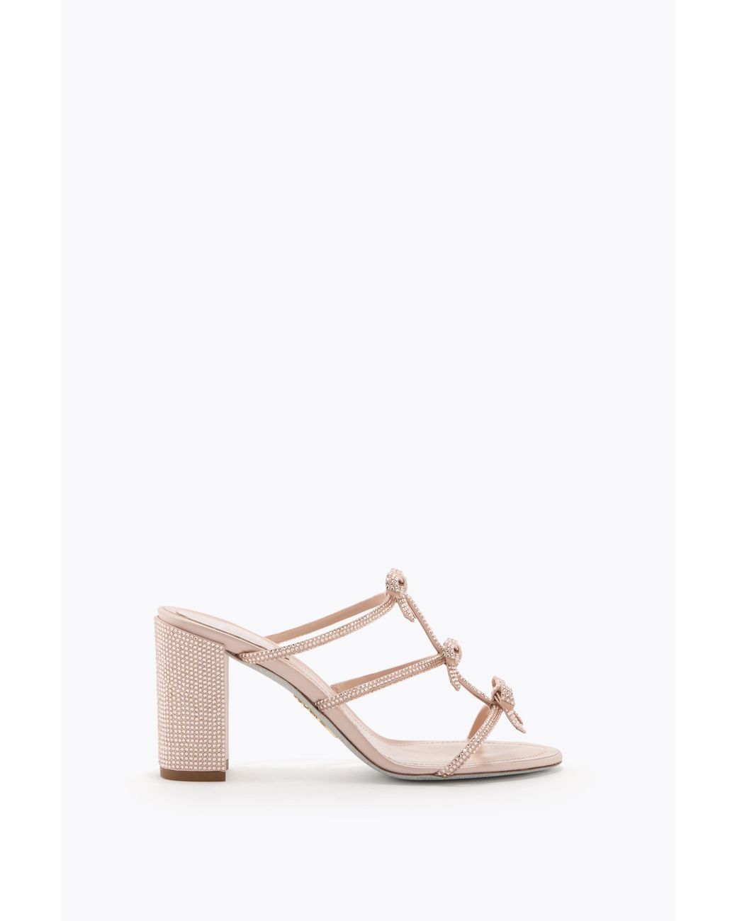 Rene Caovilla White Caterina Blush Mule 80
