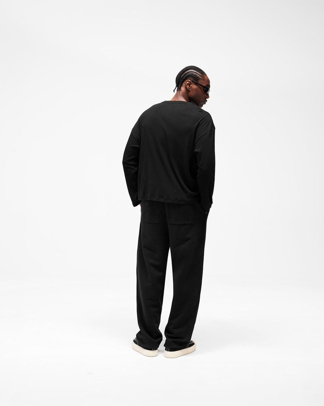 Represent Black Initial Sheer Rib Long Sleeve T-Shirt for men