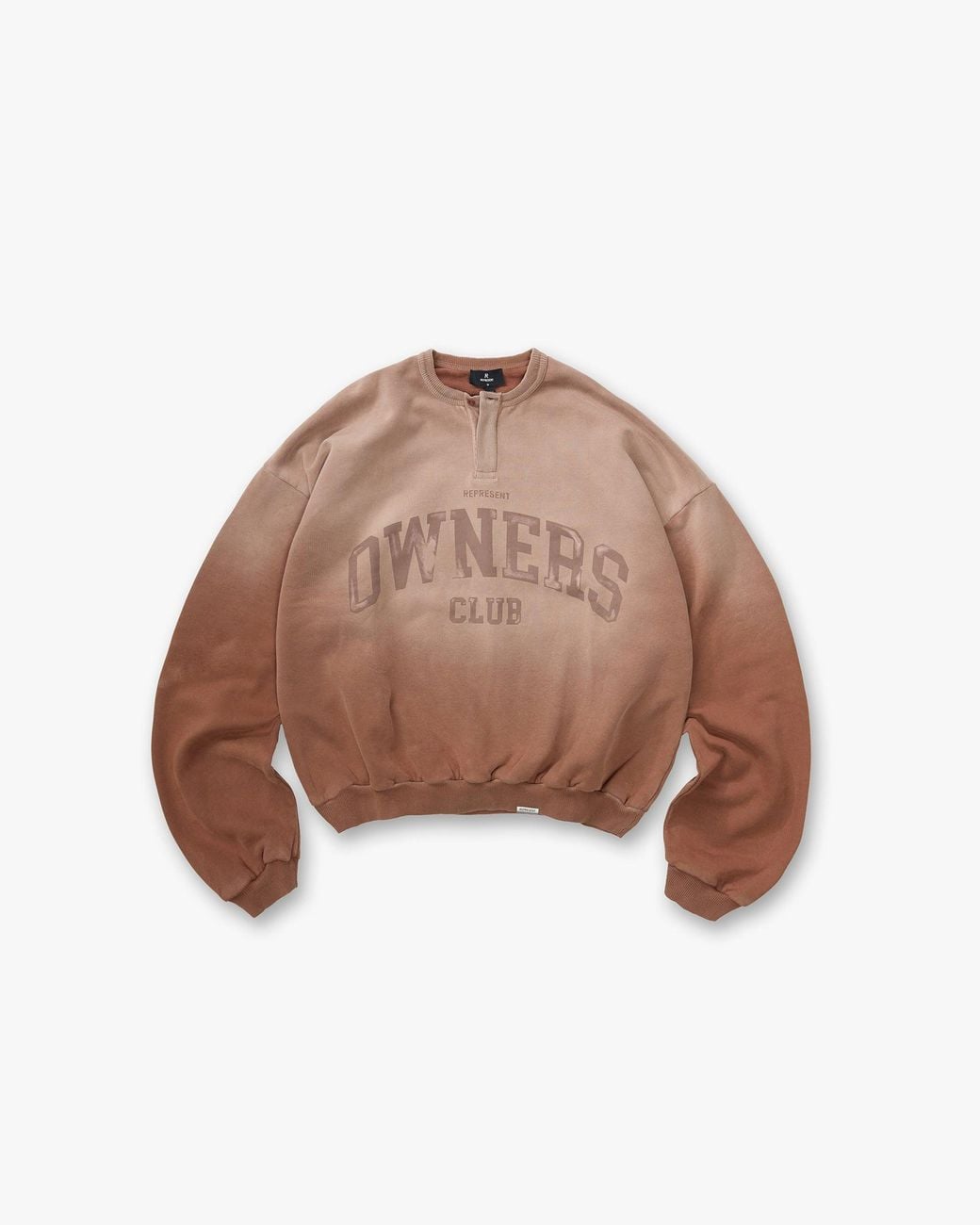Represent Brown Represent Owners Club Henley Sweater for men