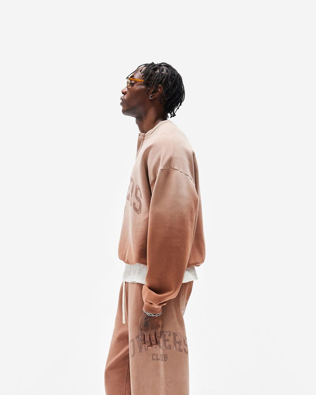 Represent Brown Represent Owners Club Henley Sweater for men