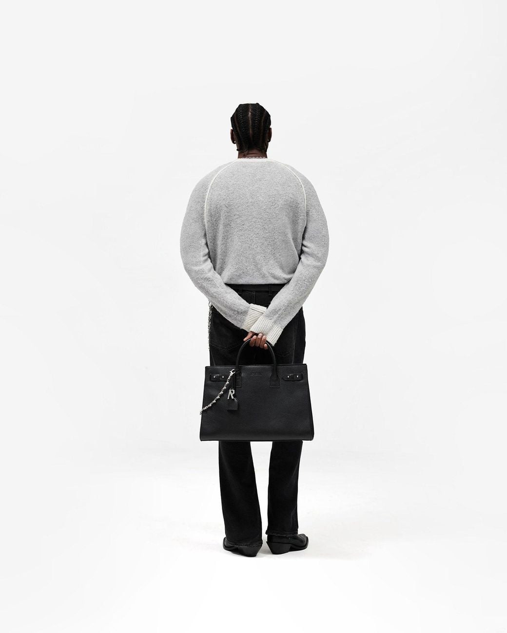 Represent Gray Laurel Knit Sweater for men