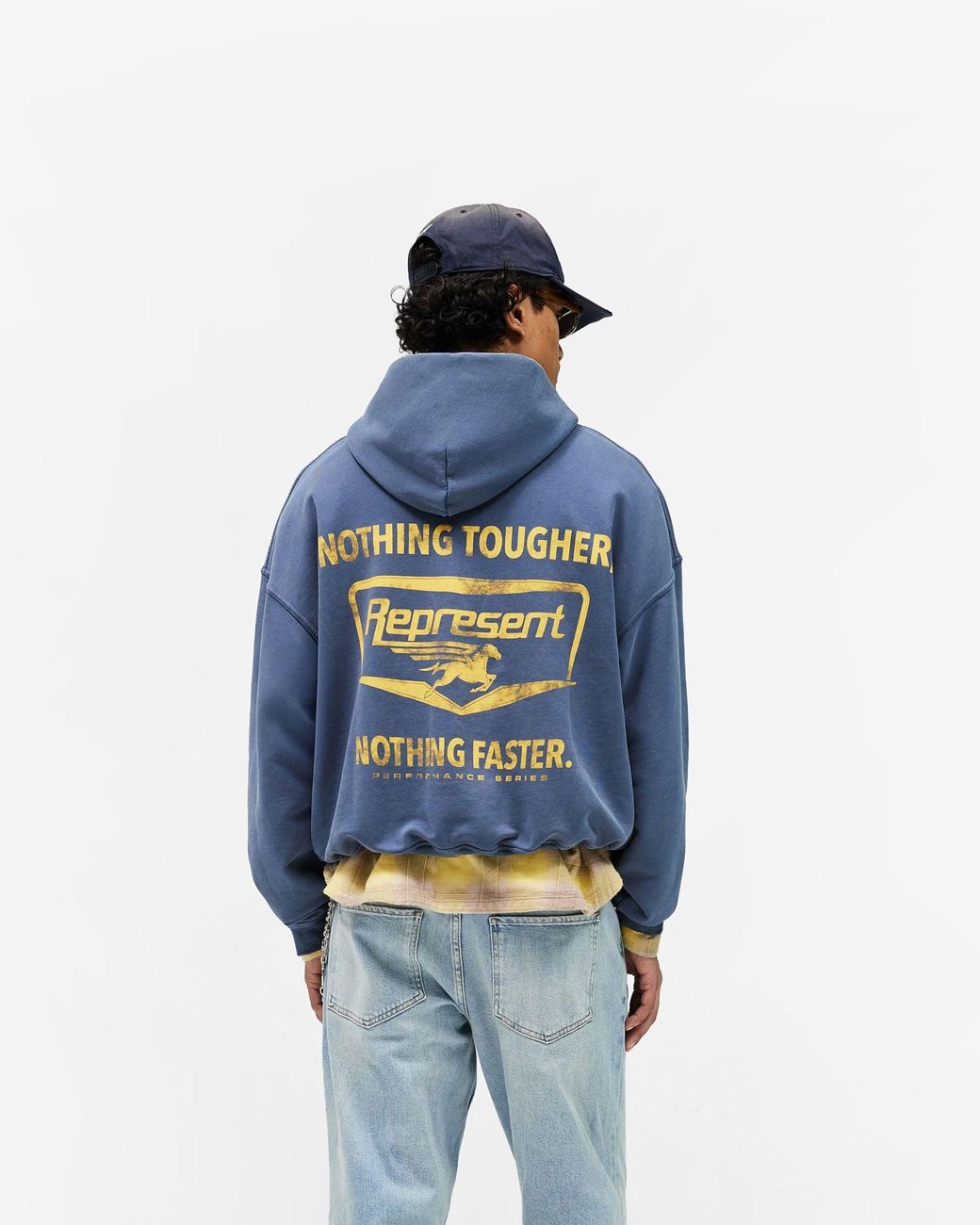 Represent Blue Nothing Faster Hoodie for men