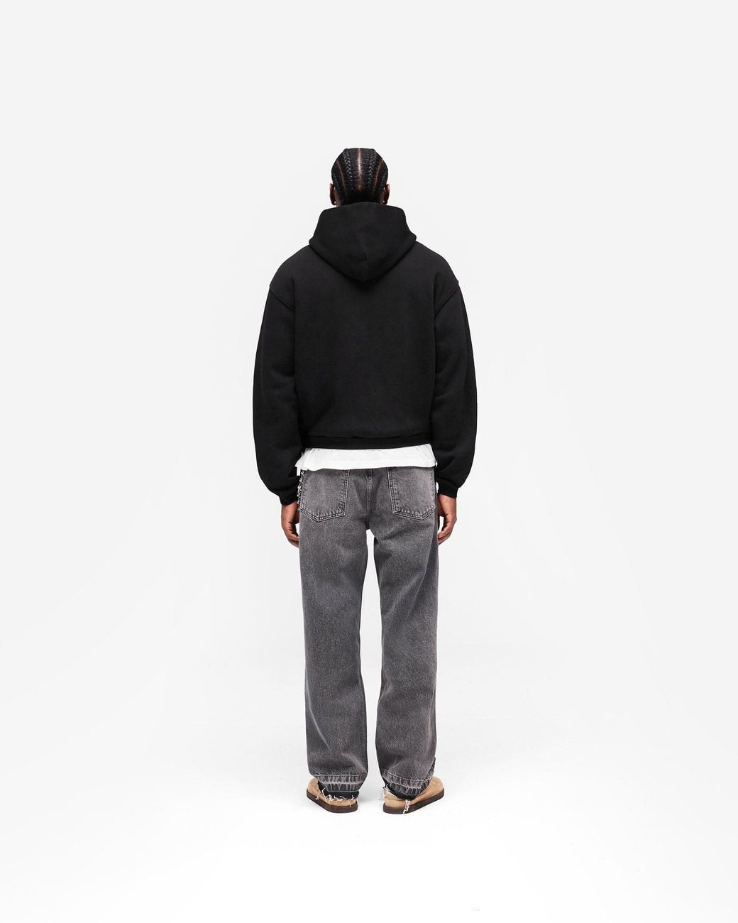 Represent Black Gh Shrunken Zip Hoodie for men