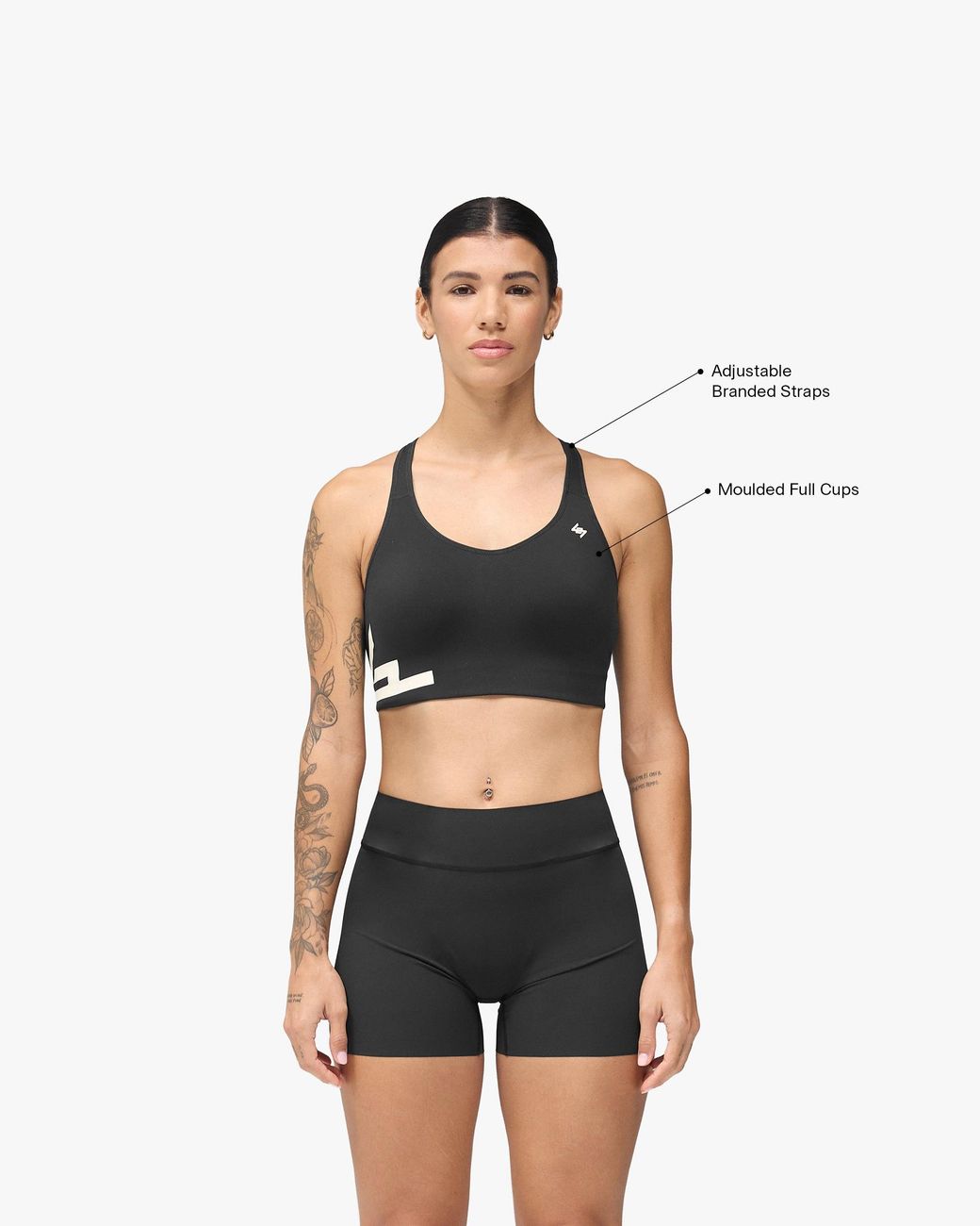 Represent Black 247 On A Mission High Support Sports Bra
