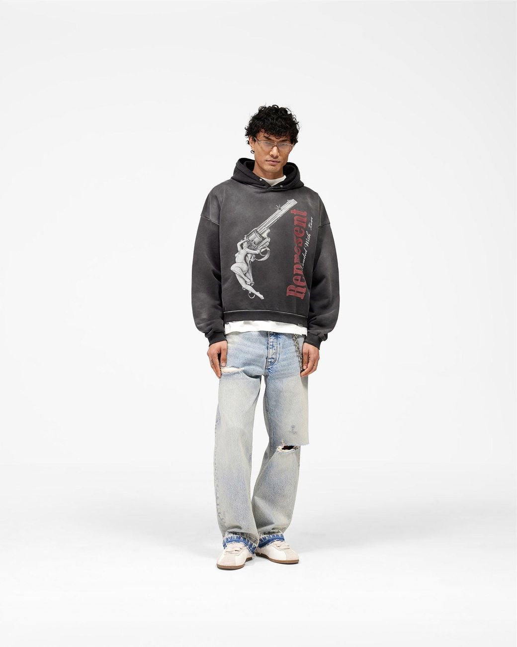 Represent Black Loaded With Love Hoodie for men