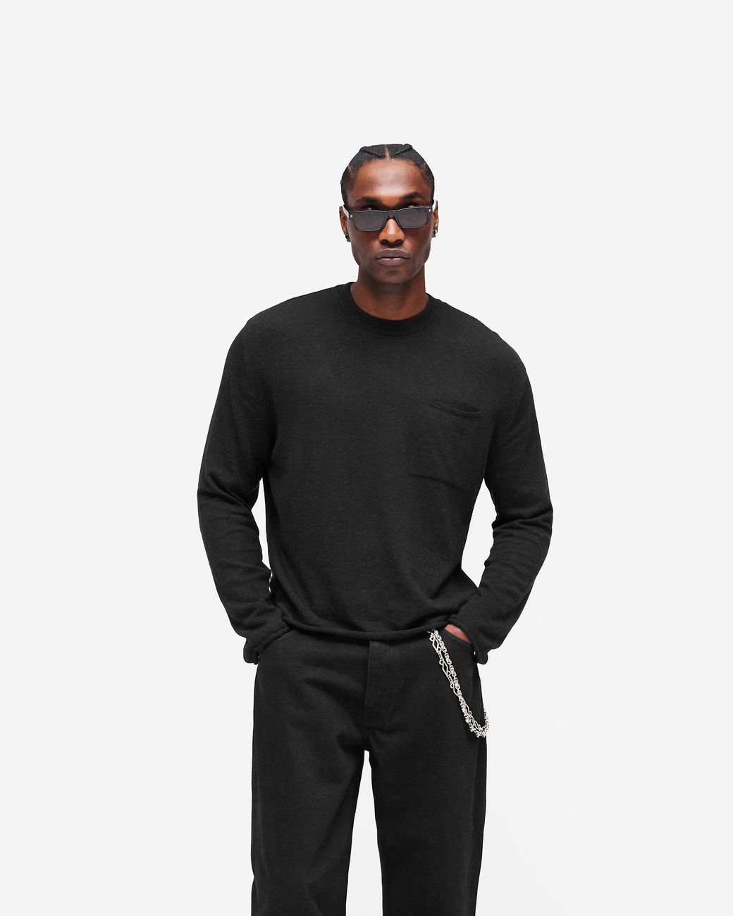 Represent Black Gh Knitted Long Sleeve Top for men