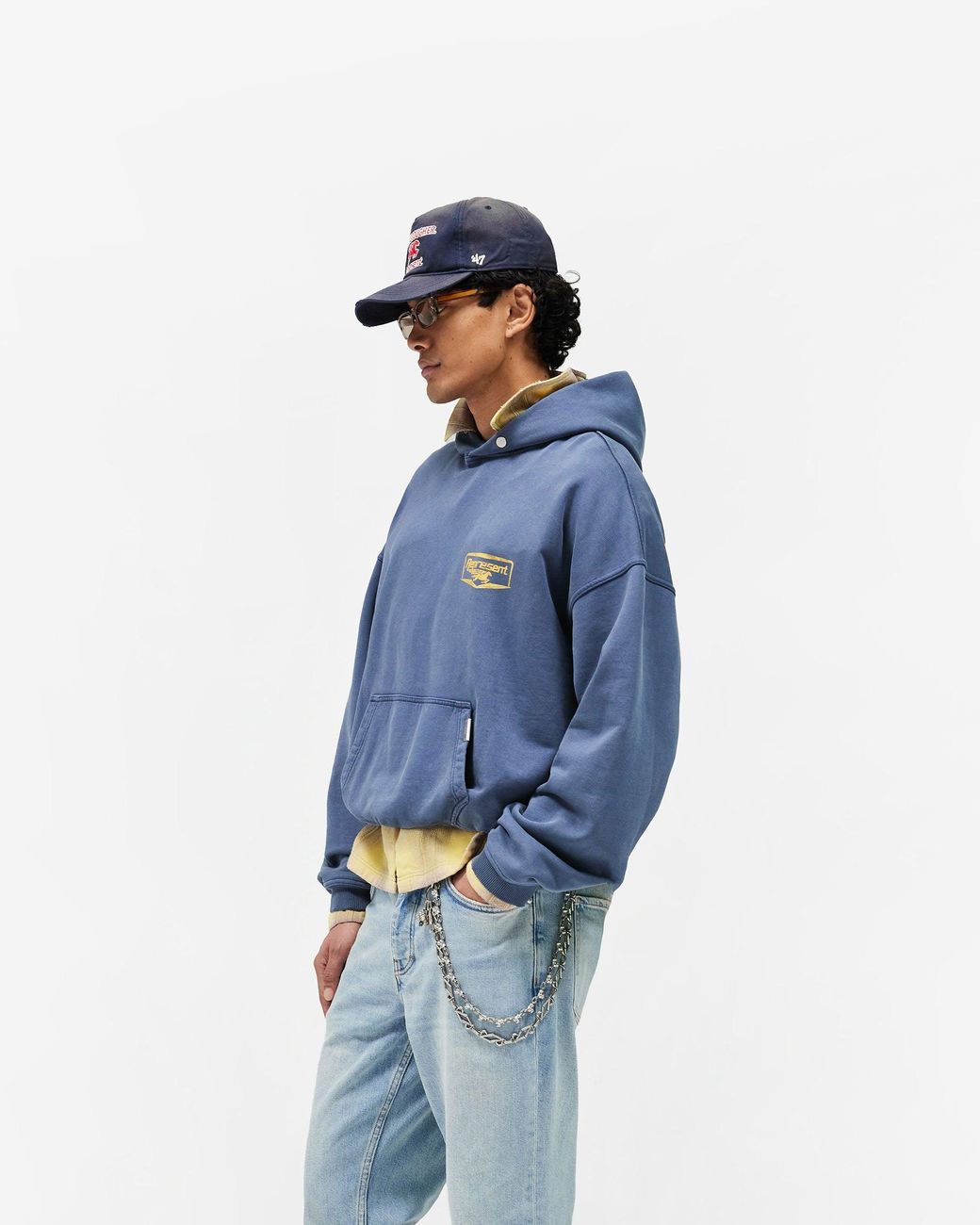 Represent Blue Nothing Faster Hoodie for men