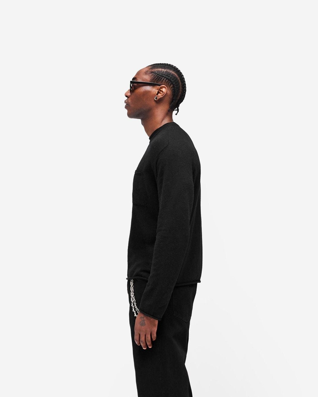 Represent Black Gh Knitted Long Sleeve Top for men