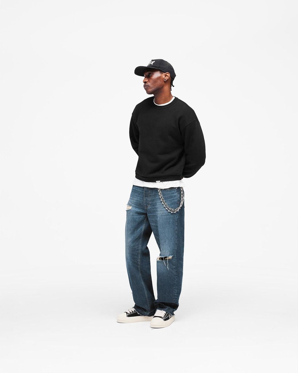 Represent Black Gh Shrunken Sweatshirt for men