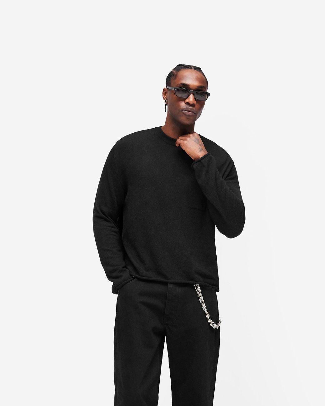 Represent Black Gh Knitted Long Sleeve Top for men