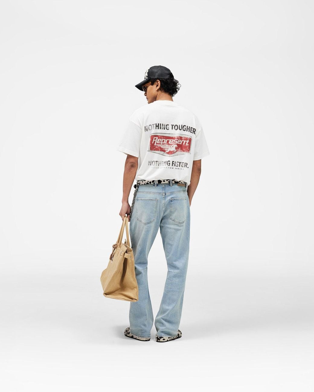 Represent White Nothing Faster T-Shirt for men