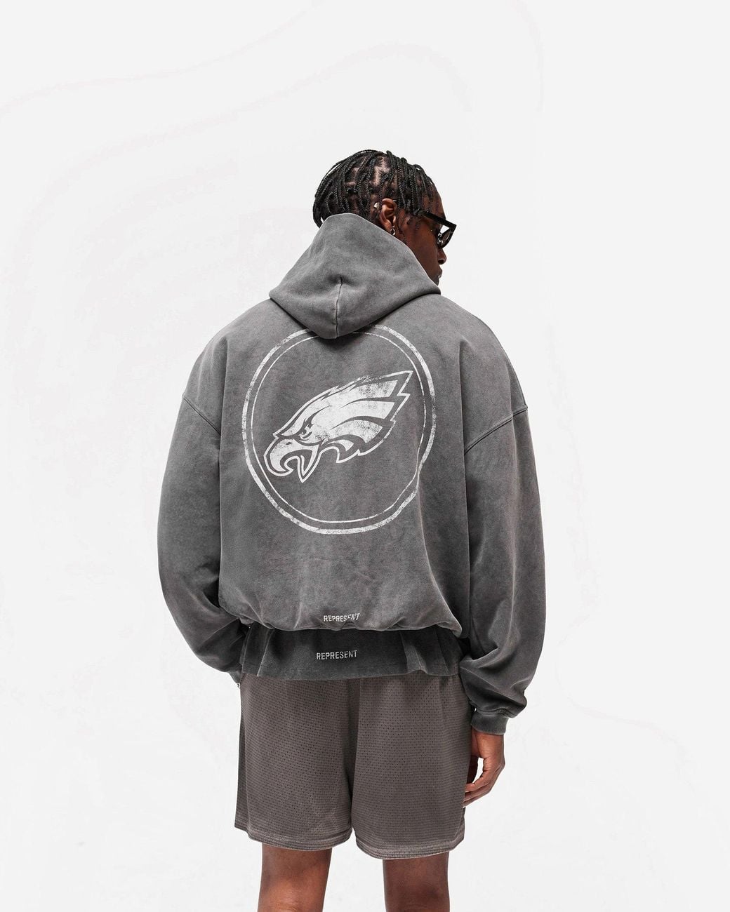 Represent Gray Philadelphia Eagles X Represent Hoodie for men