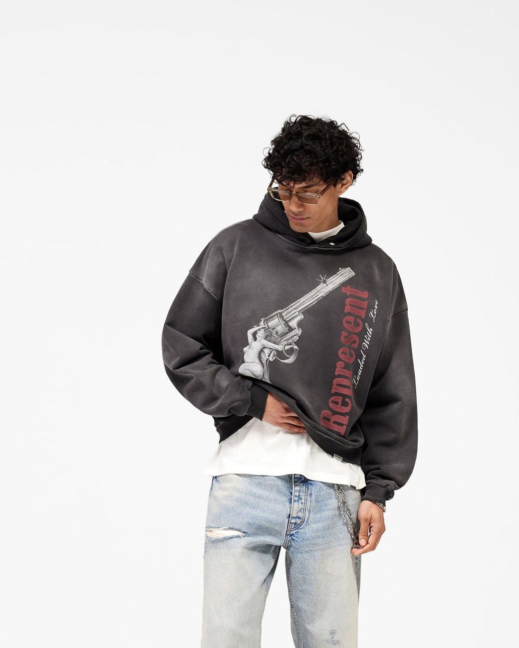 Represent Black Loaded With Love Hoodie for men