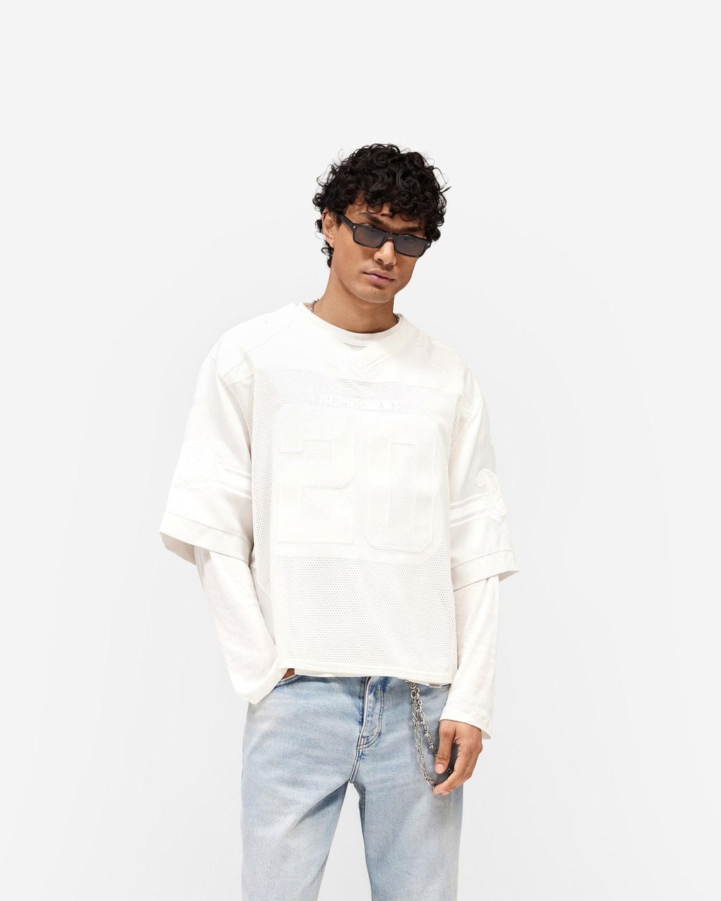 Represent White American Football Jersey for men