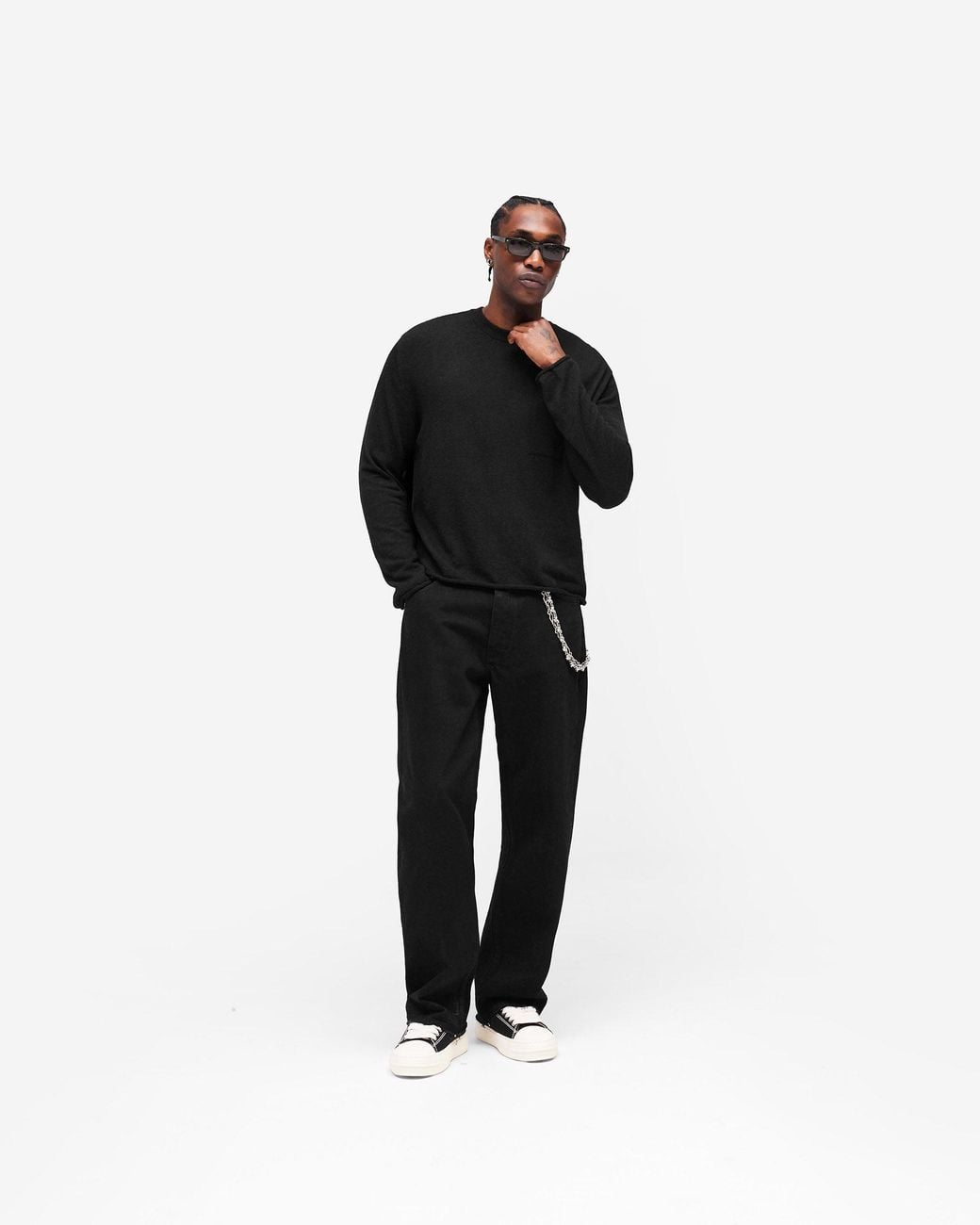 Represent Black Gh Knitted Long Sleeve Top for men