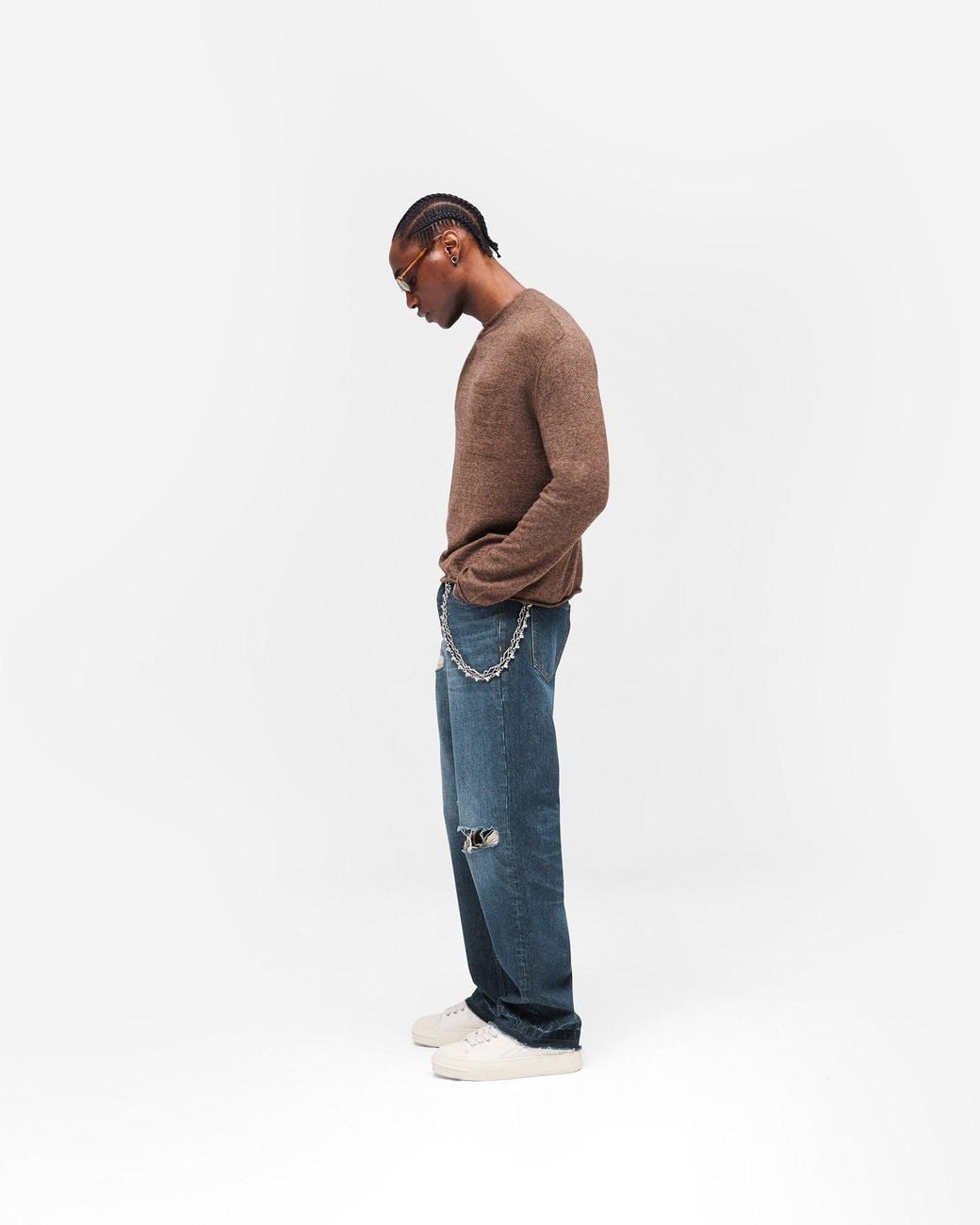 Represent Brown Gh Knitted Long Sleeve Top for men
