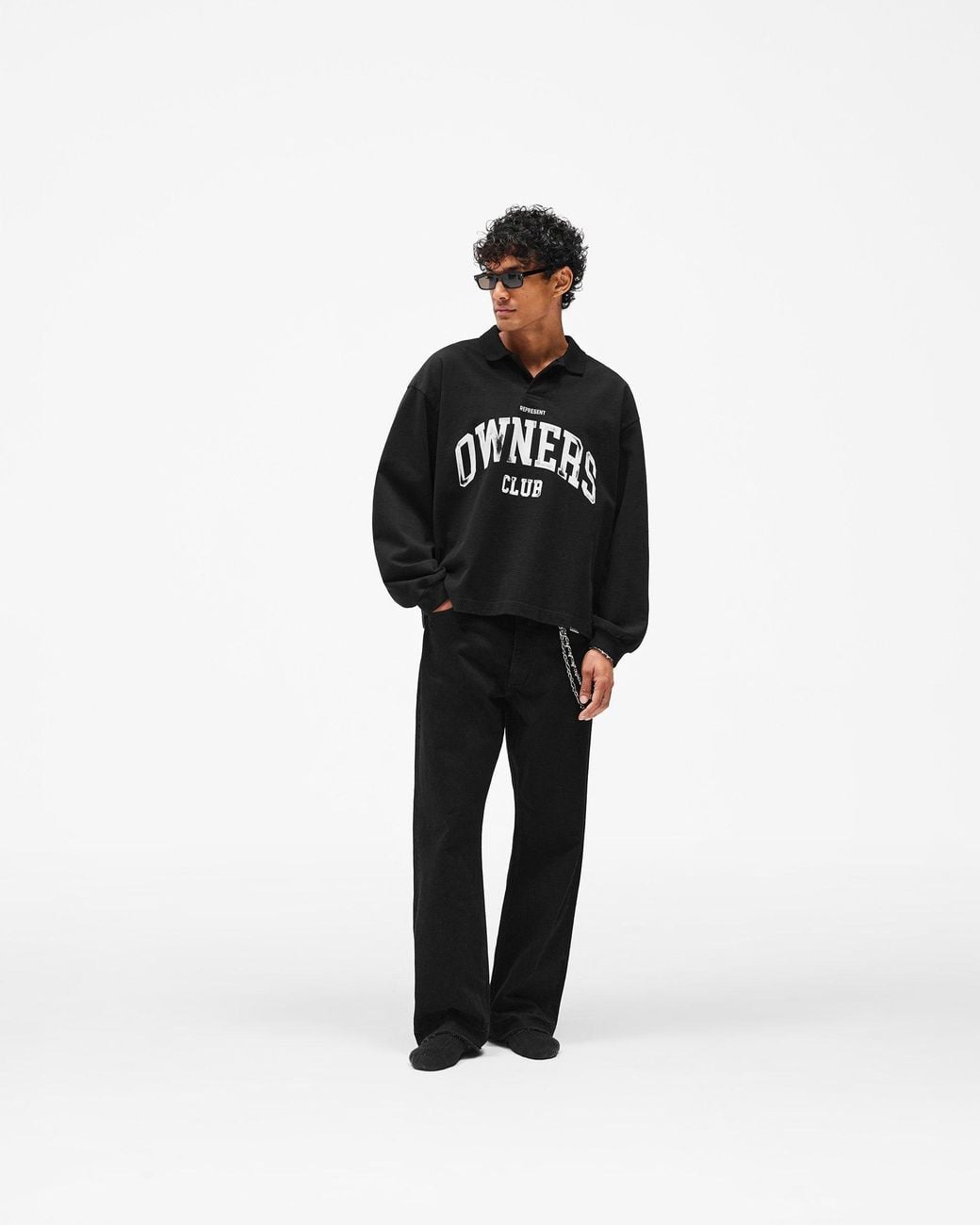 Represent Black Represent Owners Club Rugby Polo for men