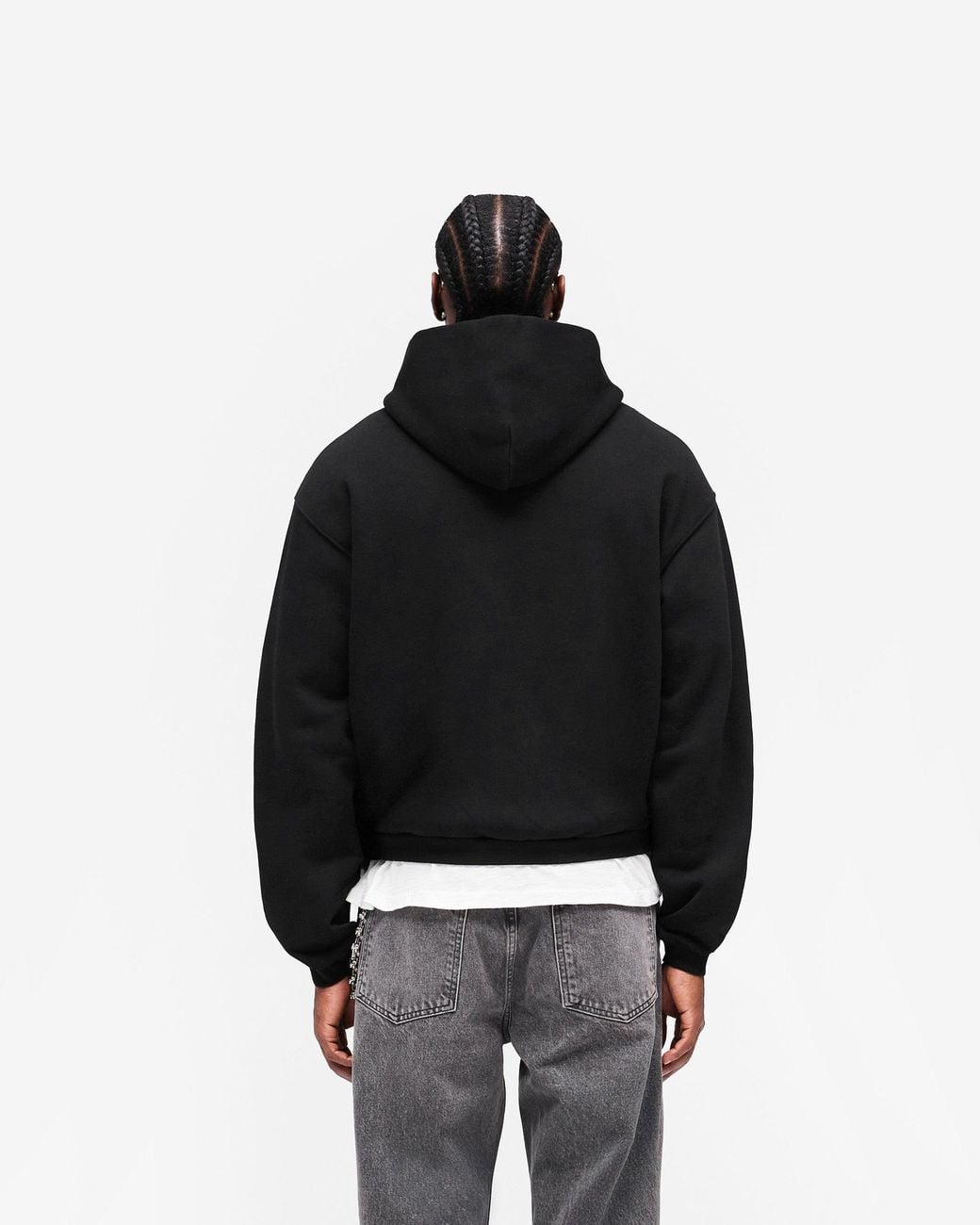 Represent Black Gh Shrunken Zip Hoodie for men