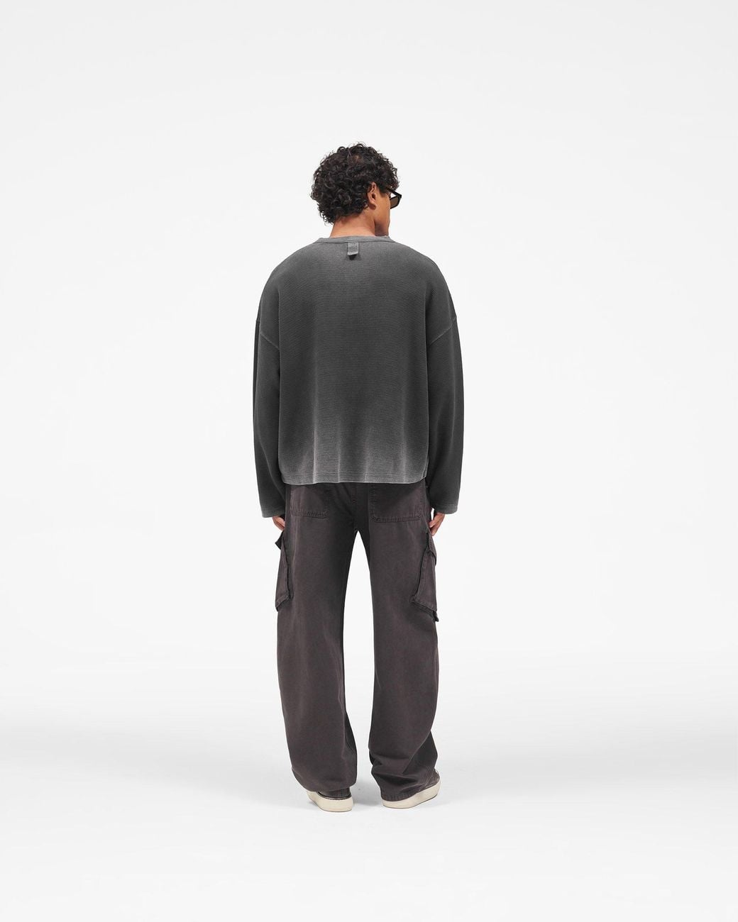 Represent Black Heavyweight Henley Sweater for men