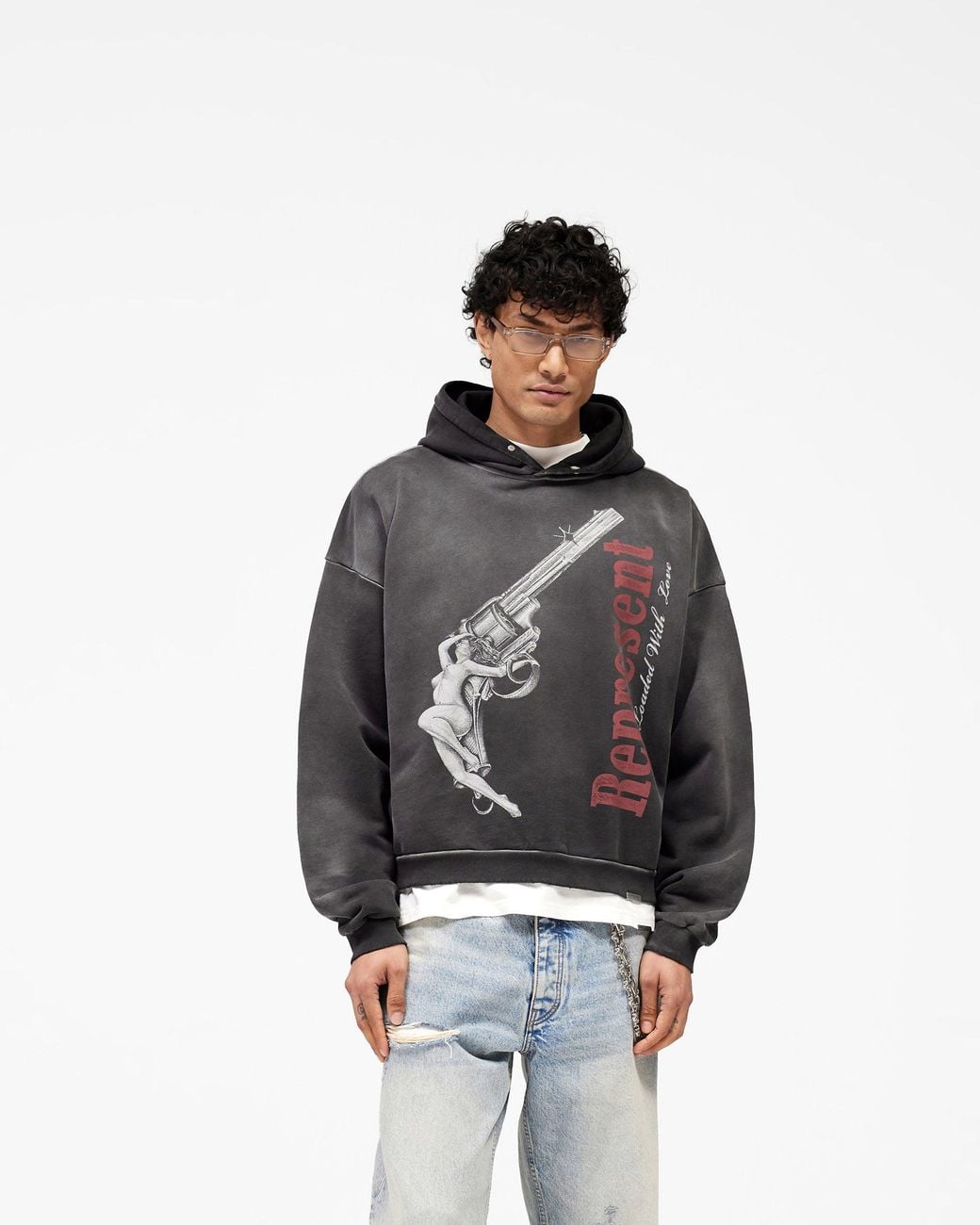 Represent Black Loaded With Love Hoodie for men