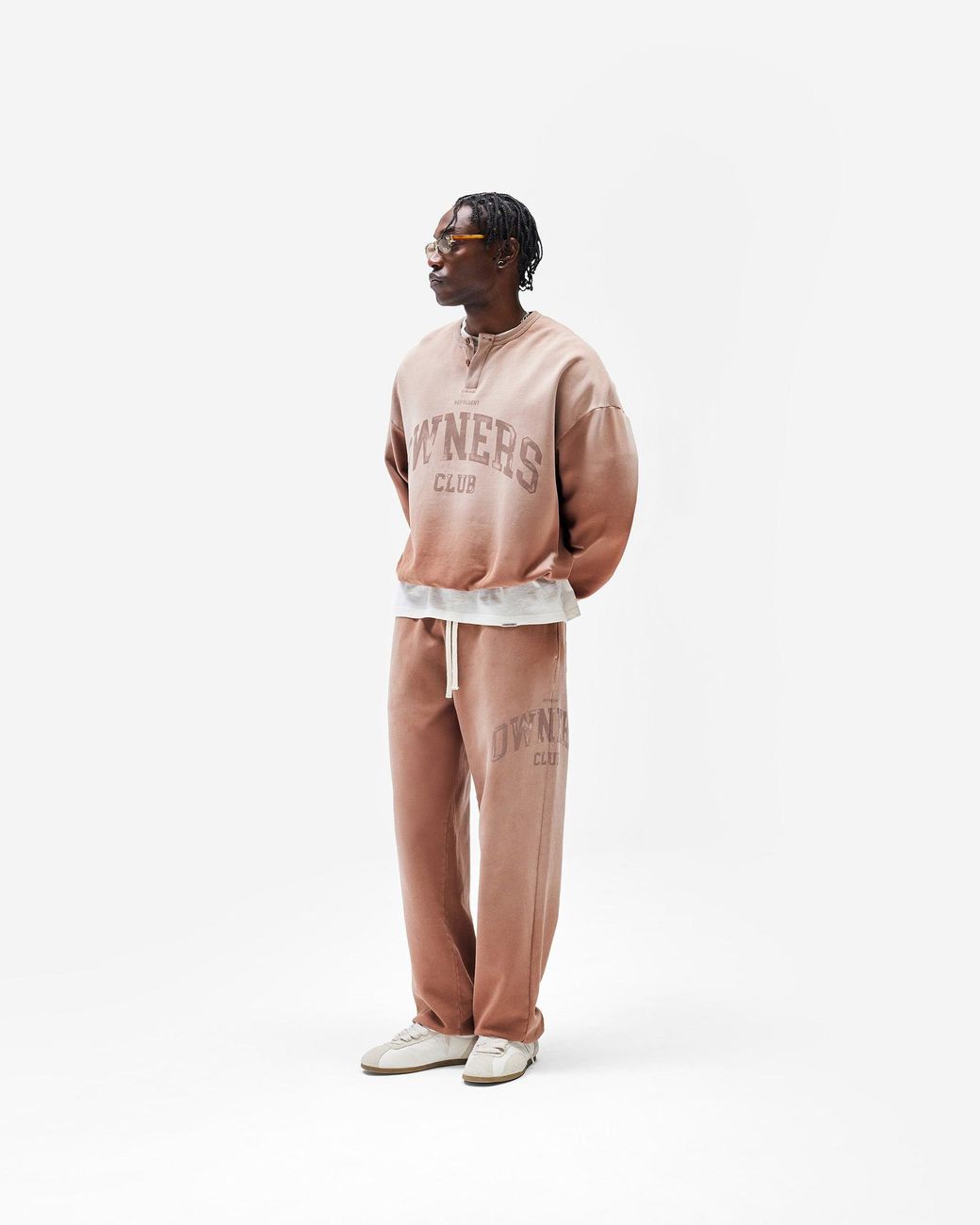 Represent Brown Represent Owners Club Henley Sweater for men