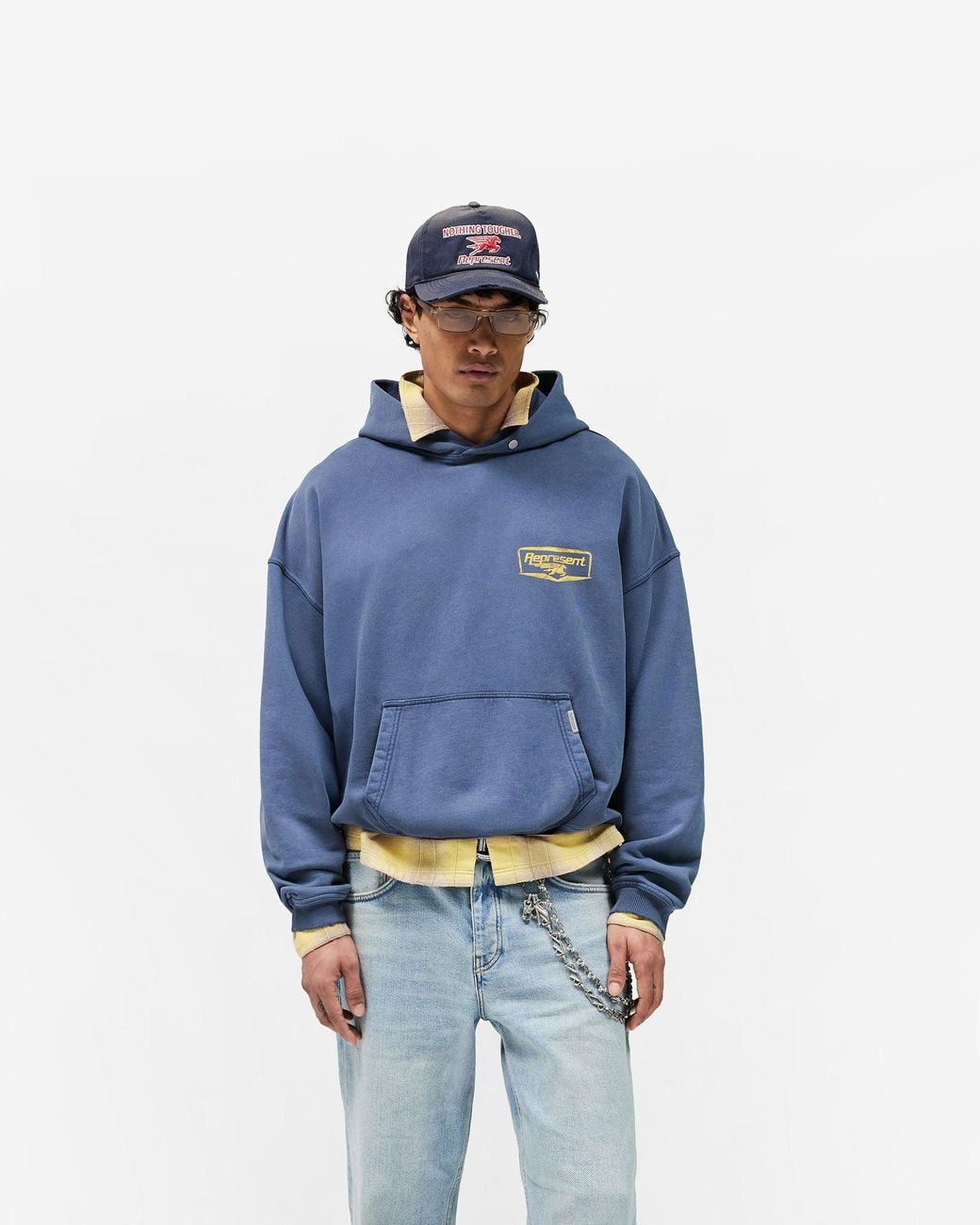 Represent Blue Nothing Faster Hoodie for men