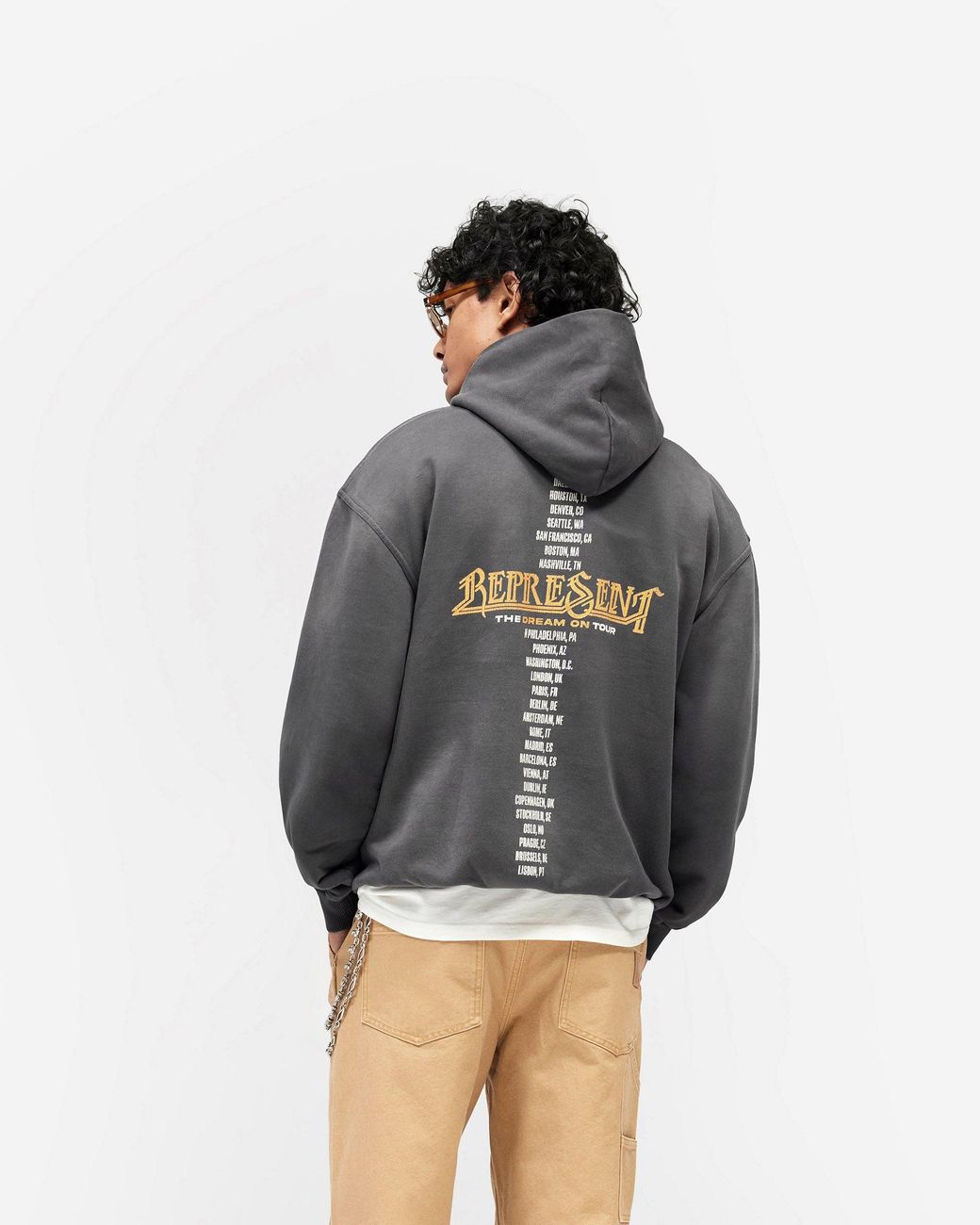 Represent Multicolor Golden Tour Hoodie for men
