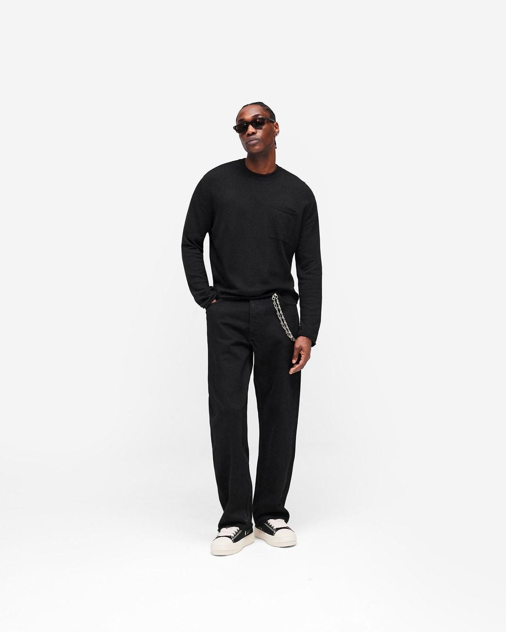 Represent Black Gh Knitted Long Sleeve Top for men