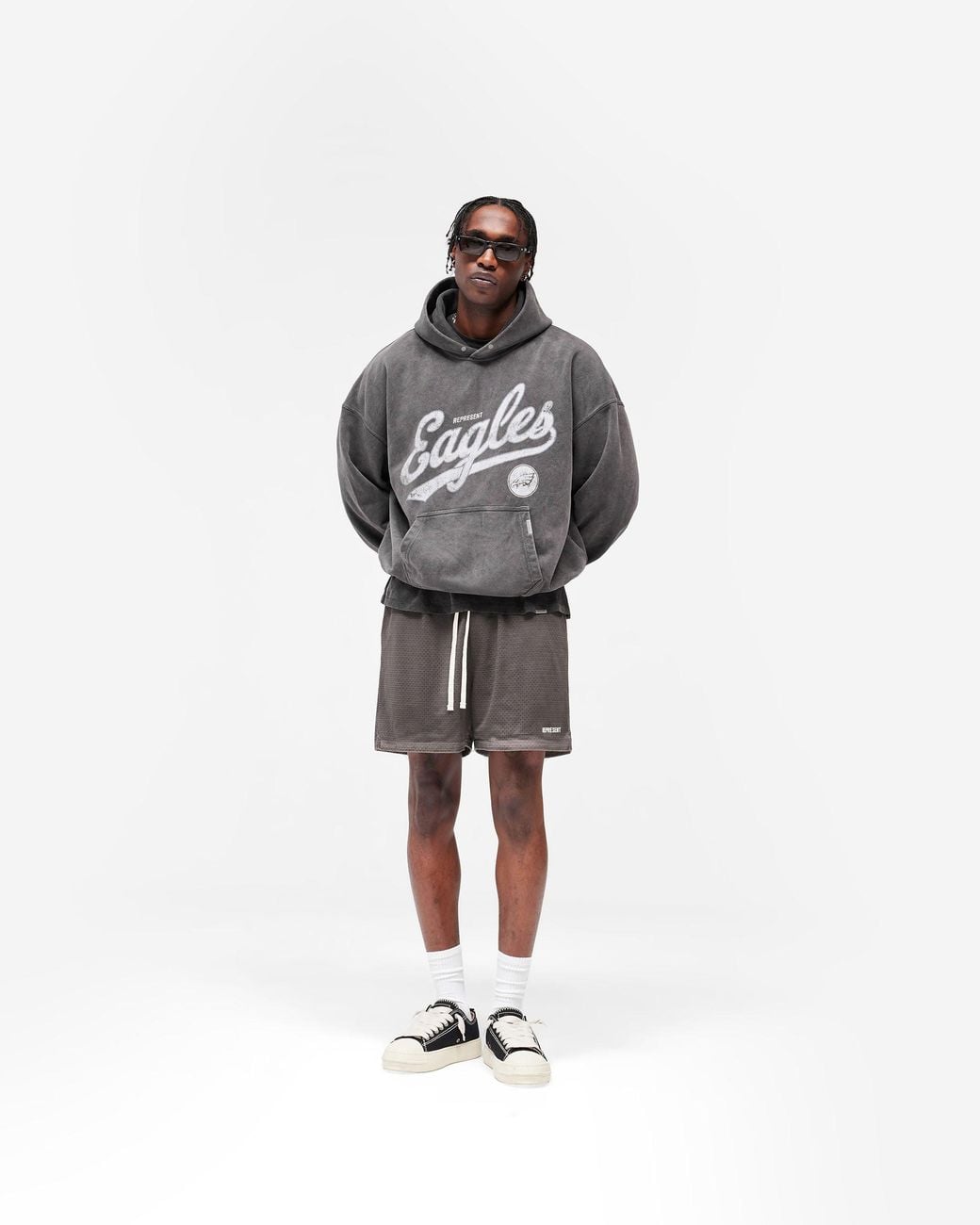 Represent Gray Philadelphia Eagles X Represent Hoodie for men