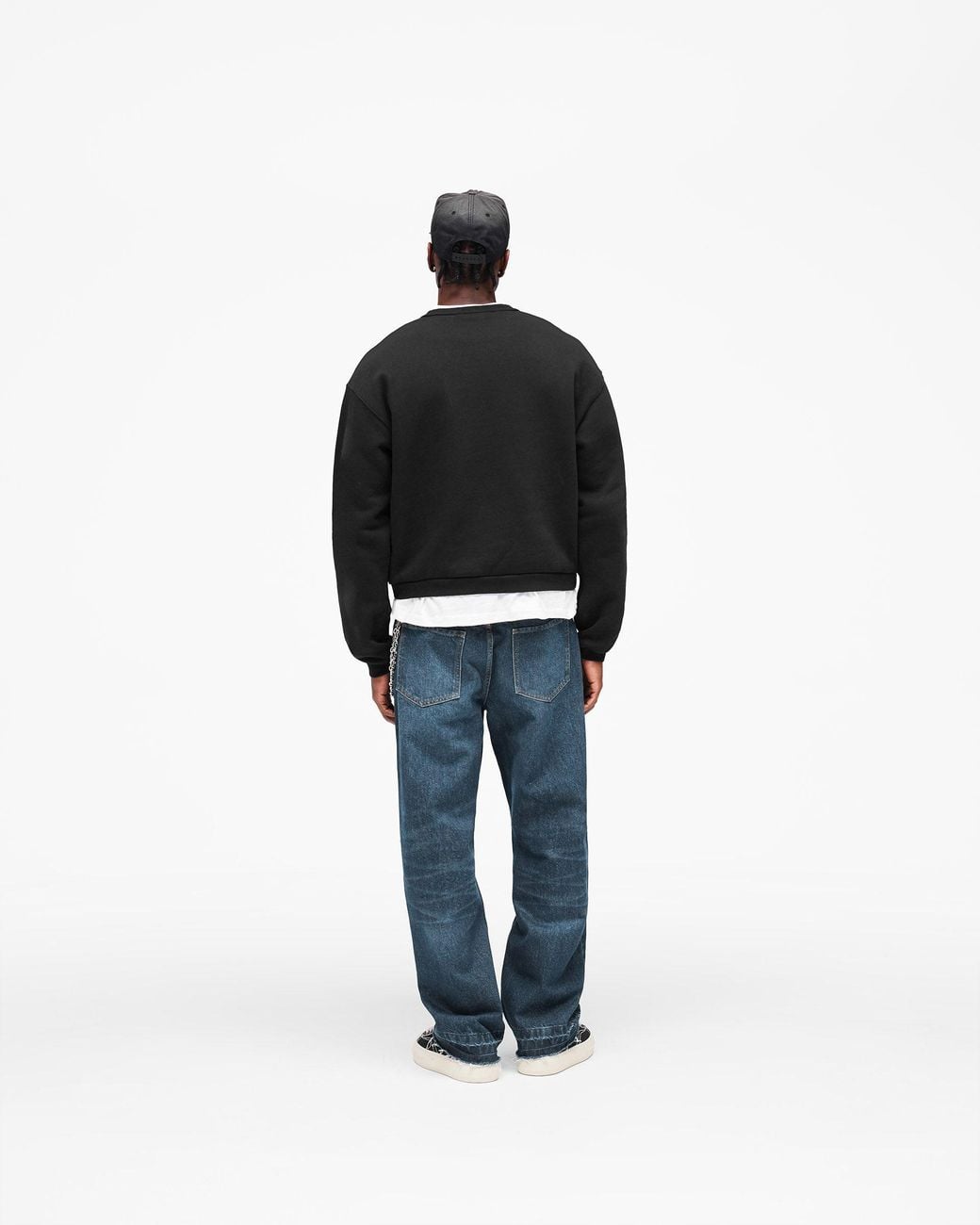 Represent Black Gh Shrunken Sweatshirt for men