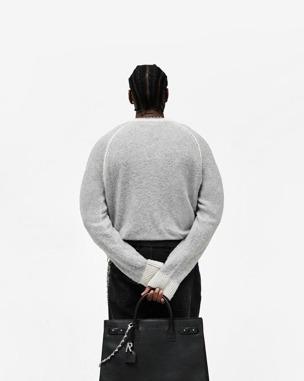 Represent Gray Laurel Knit Sweater for men