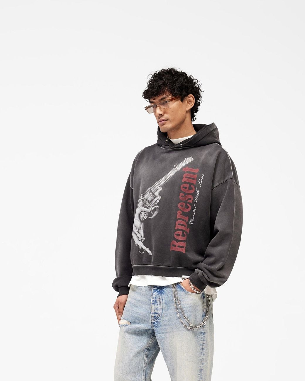 Represent Black Loaded With Love Hoodie for men