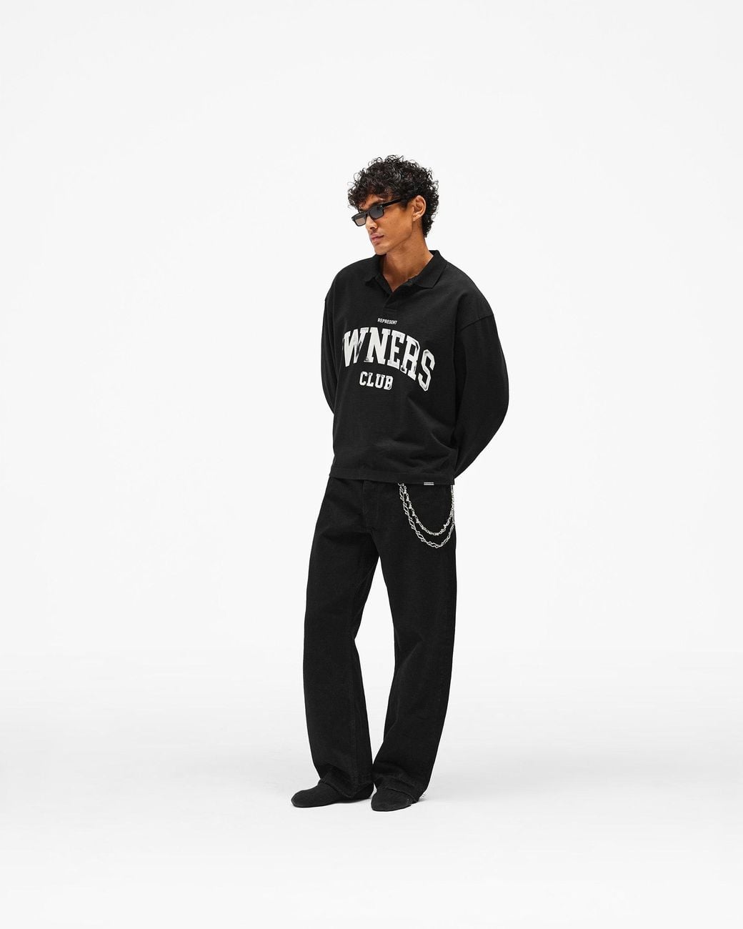 Represent Black Represent Owners Club Rugby Polo for men