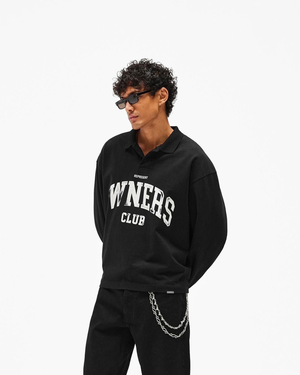 Represent Black Represent Owners Club Rugby Polo for men