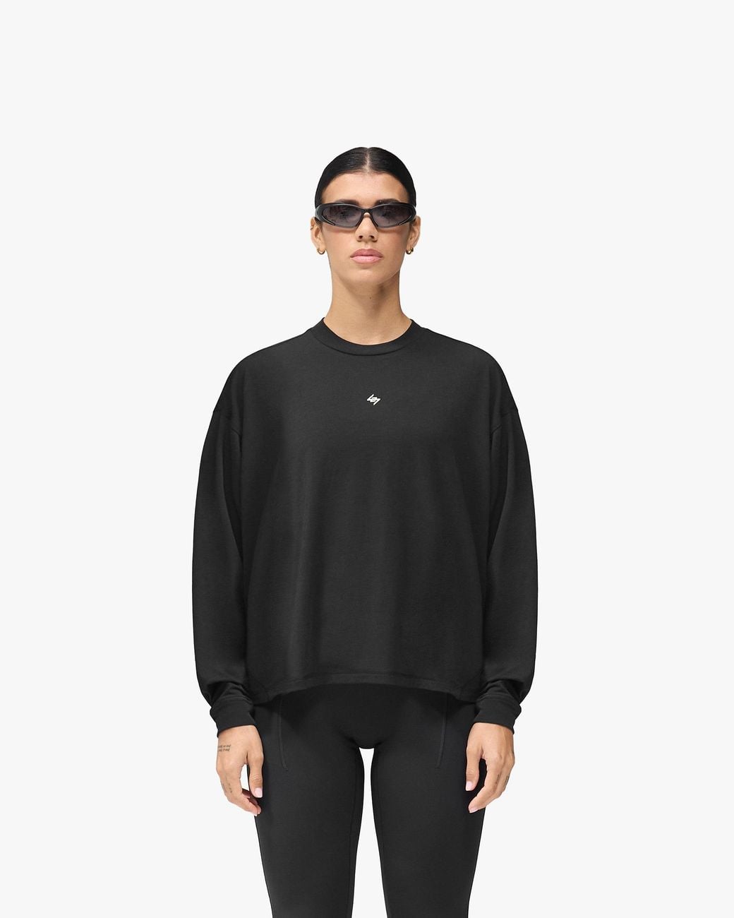 Represent Black 247 Dna Oversized Long Sleeve T-Shirt