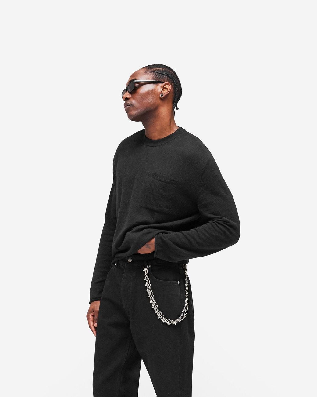 Represent Black Gh Knitted Long Sleeve Top for men