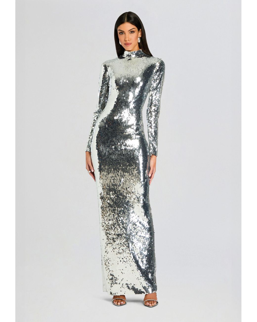 knee length dresses for ladies Retrofete - Gabrielle Sequin Robe Dress Red (Medium) – Goldie's main image 0