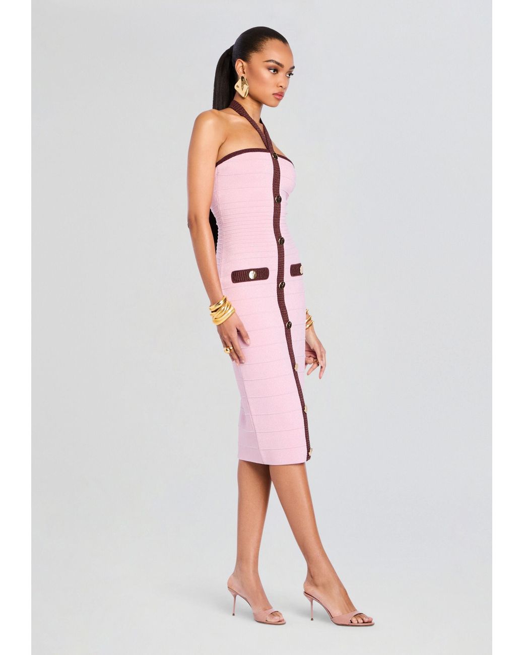retrofte Sloane Bandage Knit Dress in White | Lyst