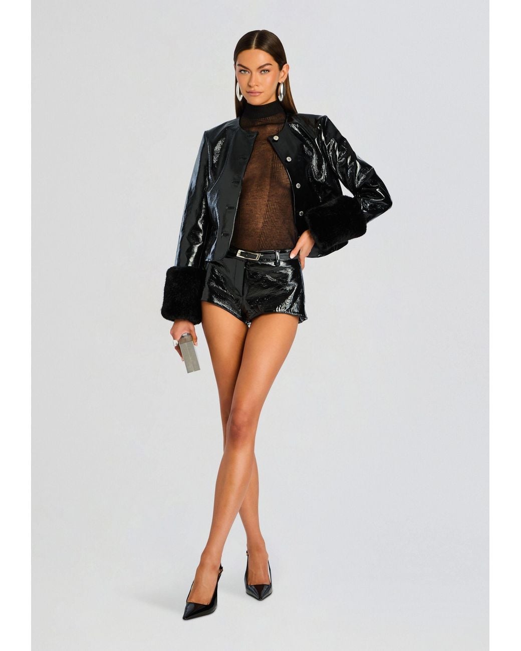 retroféte Black Talvi Leather Jacket