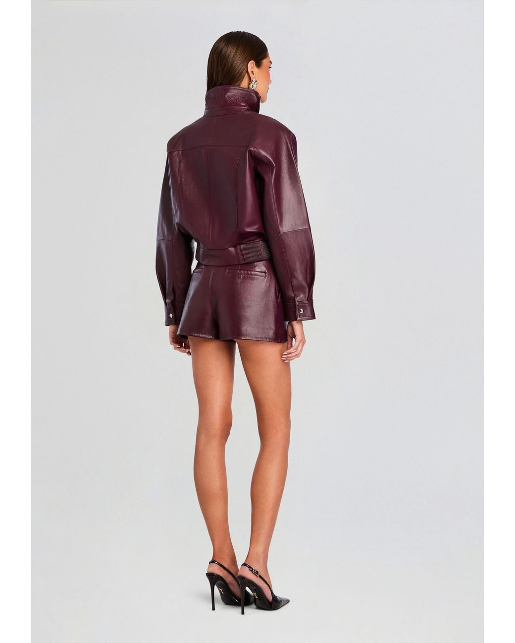 retroféte Purple Lykke Leather Jacket