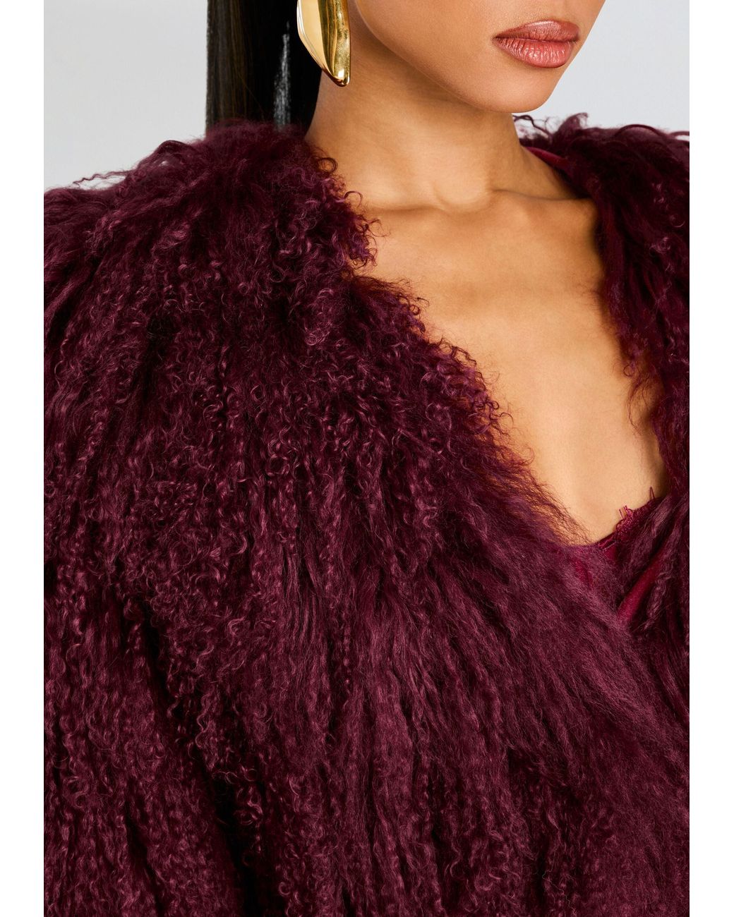 retroféte Red Luxe Fur Jacket