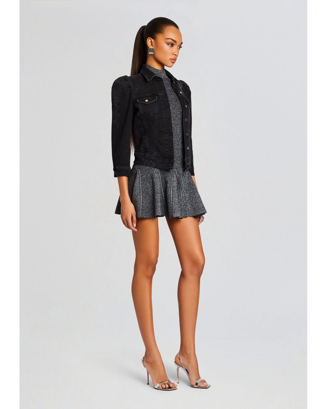 retroféte Black Ada Denim Jacket