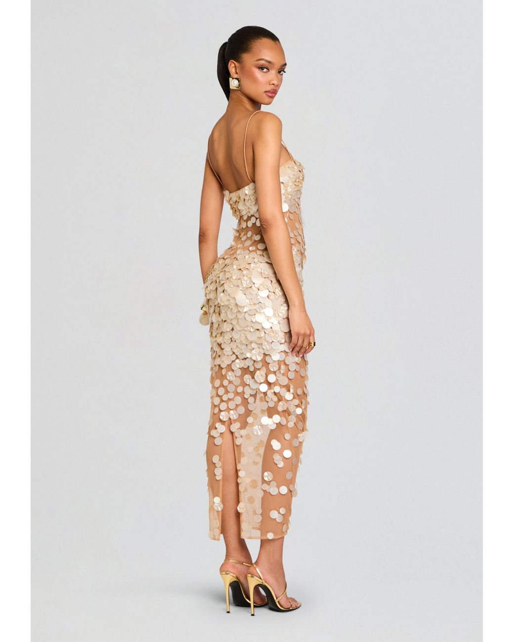 retrofte Mischa Sequin Dress in White | Lyst