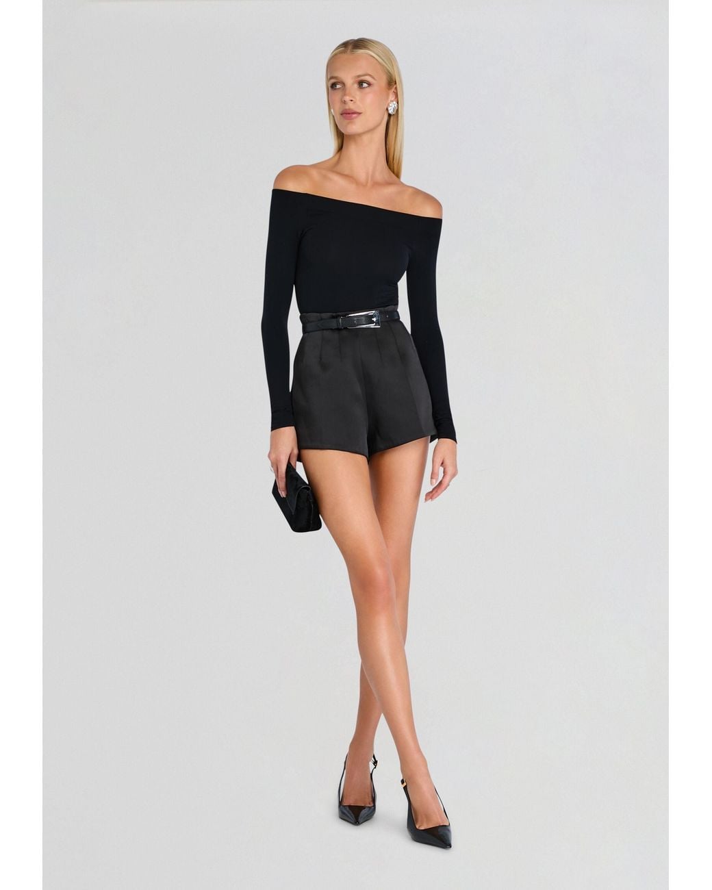 Commando Black Ballet Off-Shoulder Bodysuit