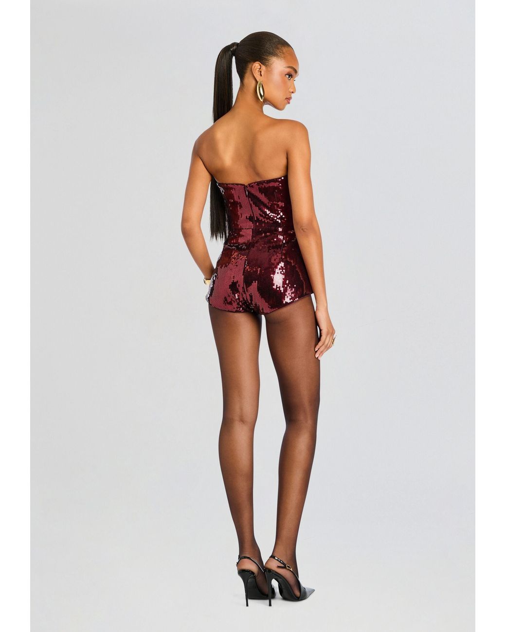 retroféte White Estella Sequin Romper