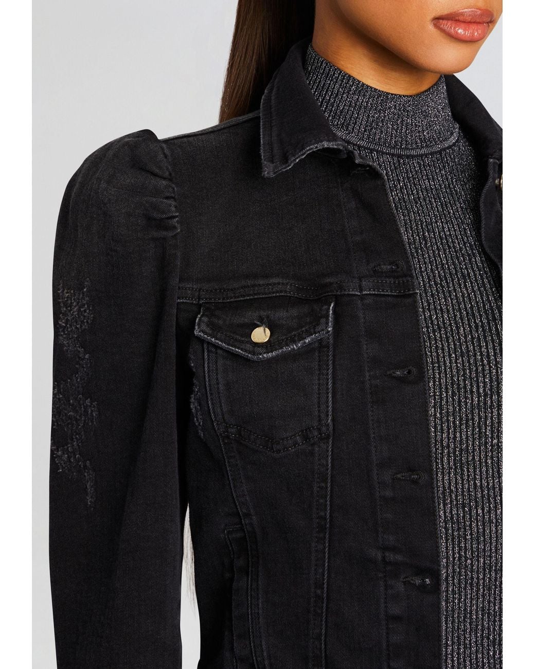 retroféte Black Ada Denim Jacket
