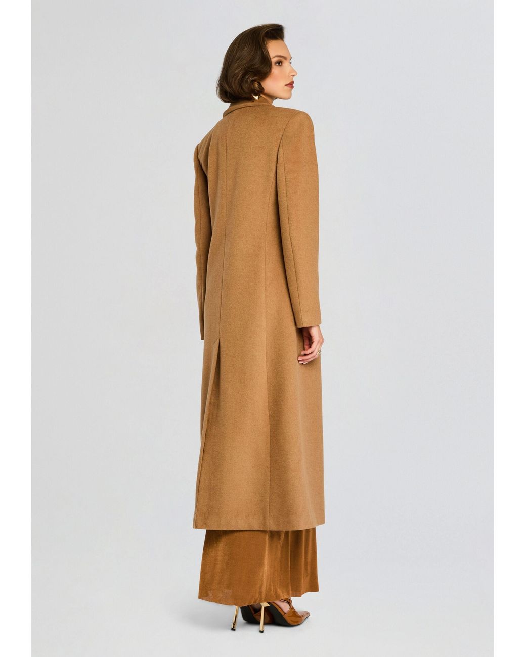 SER.O.YA Brown Leche Wool Coat