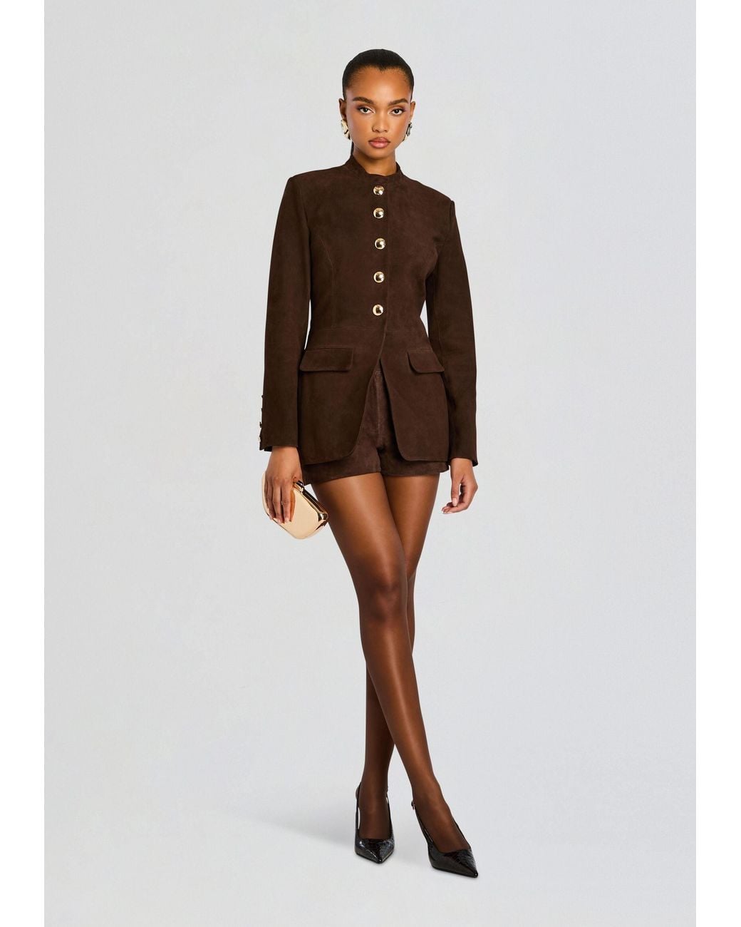 retroféte Brown Callandra Suede Leather Jacket