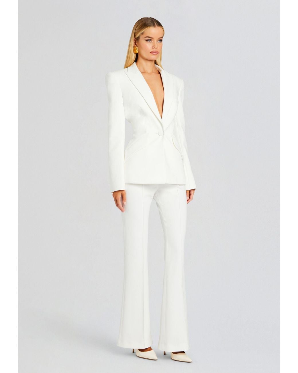 Sans Faff White Sloan Structured Blazer